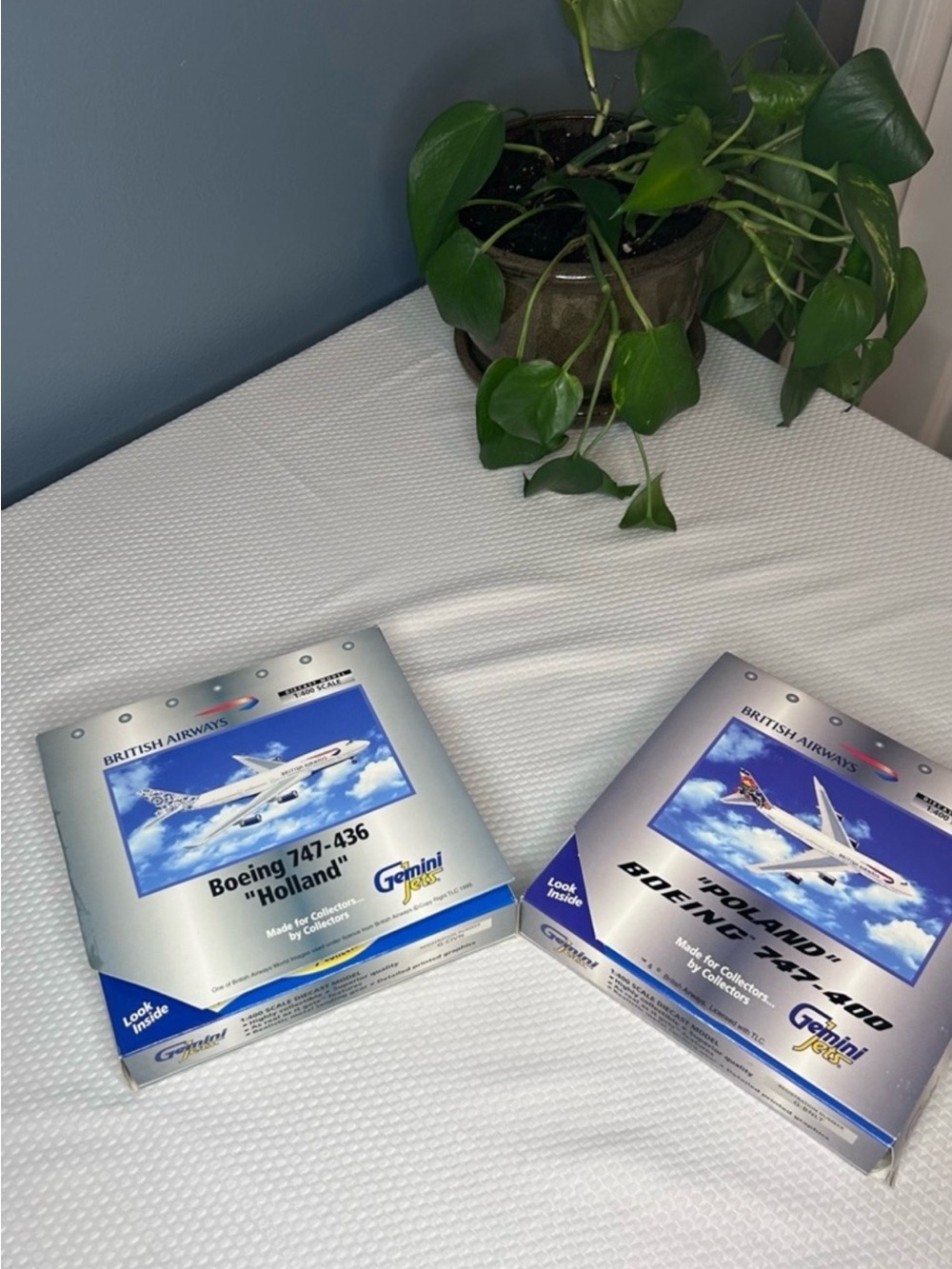 GeminiJets British Airways Boeing 747 collector model pair- Holland & Poland